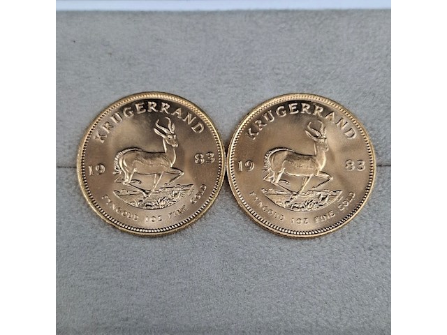 5x gouden munt, south africa, krugerrand, 1983 - afbeelding 2 van  5