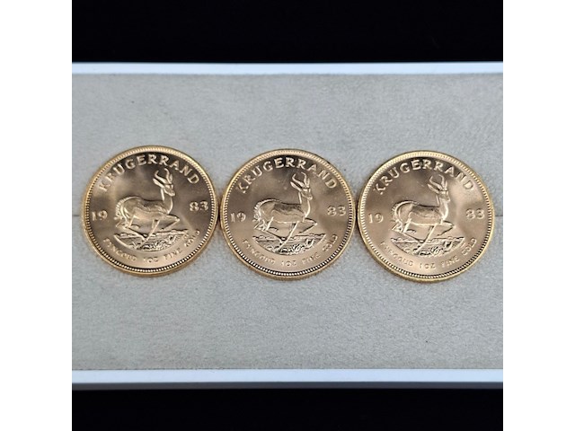 5x gouden munt, south africa, krugerrand, 1983 - afbeelding 3 van  5
