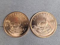 5x gouden munt, south africa, krugerrand, 1983 - afbeelding 2 van  5