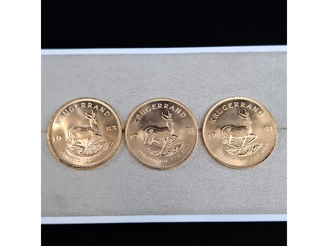 5x gouden munt, south africa, krugerrand - afbeelding 2 van  5