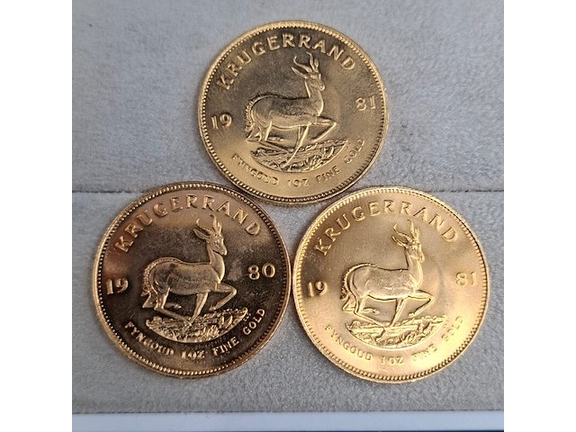5x gouden munt, south africa, krugerrand - afbeelding 2 van  5