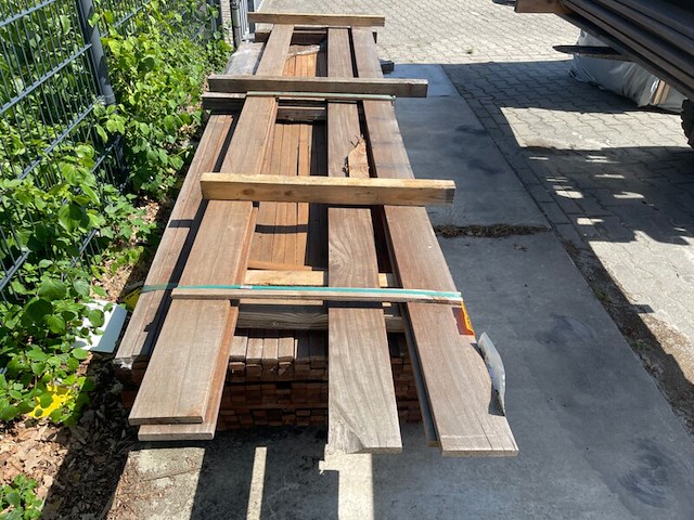 5x guyana ipé planken geschaafd, 21x145mm, lengte 400cm - afbeelding 1 van  3
