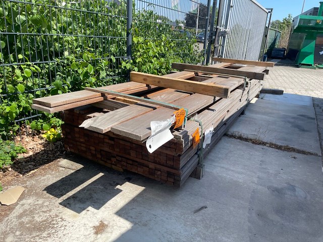 5x guyana ipé planken geschaafd, 21x145mm, lengte 400cm - afbeelding 2 van  3