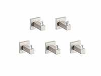 5x handdoekhaken - geborsteld rvs