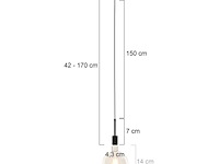5x hanglamp minimalics, mexlite, 2701zw, zwart, nieuw in doos - afbeelding 3 van  4