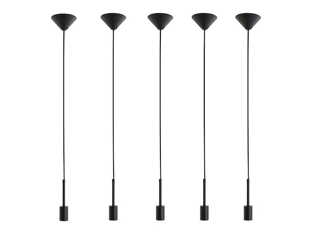 5x hanglamp minimalics mexlite, 2701zw, zwart, nieuw in doos - afbeelding 2 van  4