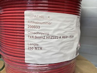 5x haspel met solar kabel á 250 meter athilex, h1z2z2-k red dca - 4 mm² - afbeelding 2 van  2