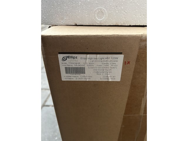 5x high bay light hb1 120w met industriële kap, ellipz lighting - afbeelding 6 van  6