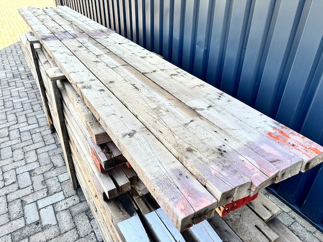 5x houten gordingen - afbeelding 1 van  5