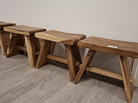 5x houten krukje - afbeelding 3 van  6