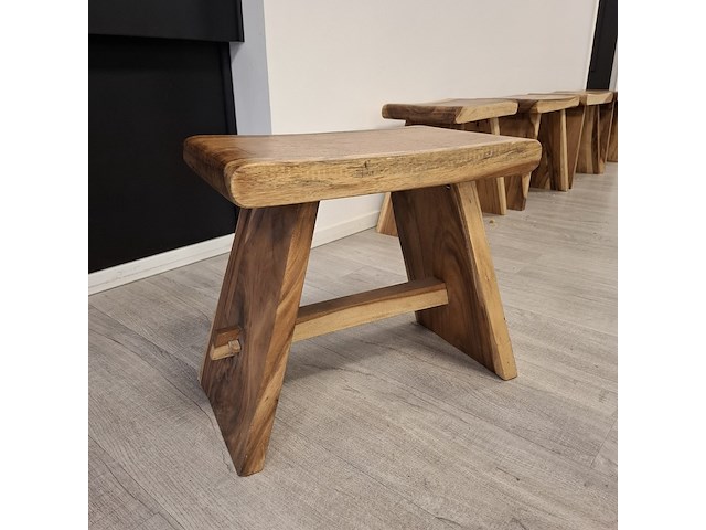 5x houten krukje - afbeelding 4 van  6