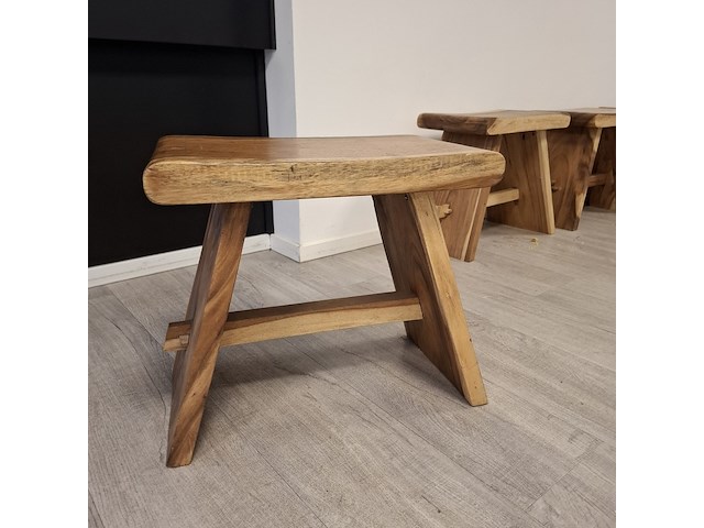 5x houten krukje - afbeelding 5 van  6