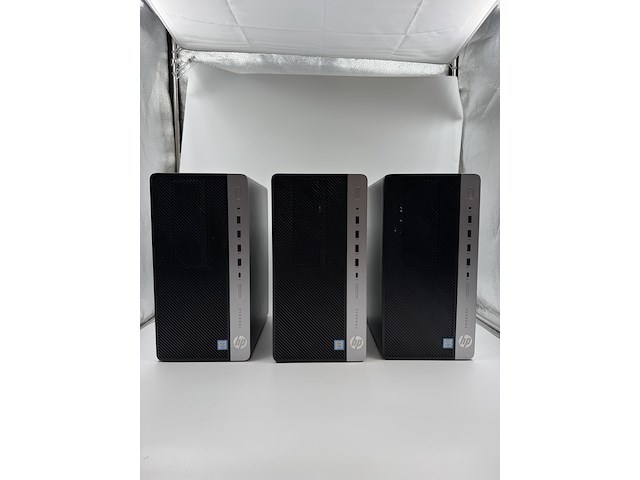 5x hp prodesk 600 g3/g4 mt desktop - i5, 8gb, 256gb ssd, win 11 pro, zwart, 2018 - afbeelding 1 van  13