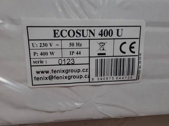 5x infrarood paneel 400 watt, ecosun, type u, wit, 2024 - afbeelding 6 van  7