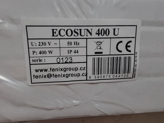 5x infrarood paneel 400 watt, ecosun, type u, wit, 2024 - afbeelding 6 van  7