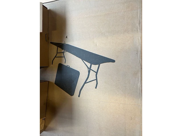 5x inklapbare tafel, vouwtafel 180x70x73 cm xdays, zwart - afbeelding 4 van  4