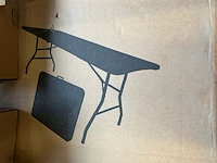 5x inklapbare tafel, vouwtafel 180x70x73 cm xdays, zwart - afbeelding 4 van  4