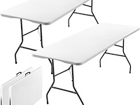 5x inklapbare tafel, vouwtafel 180x70x73 cm - afbeelding 1 van  3