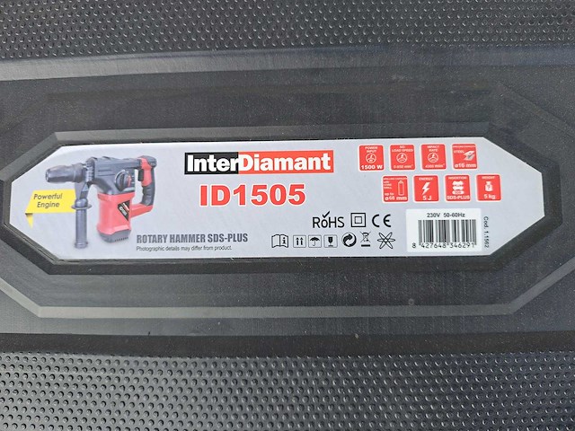 5x interdiamant - id1505 - boorhamermachine sds-plus - afbeelding 5 van  8