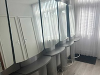 5x kappersmeubel met spiegel 208x70 cm aluminium - afbeelding 2 van  4