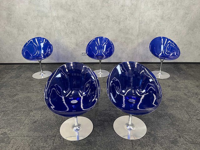 5x kartell ero s - blauwe draaibare kuipstoel - afbeelding 7 van  13