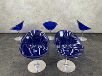 5x kartell ero s - blauwe draaibare kuipstoel - afbeelding 11 van  13