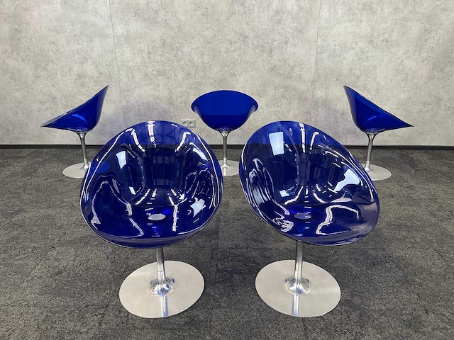5x kartell ero s - blauwe draaibare kuipstoel - afbeelding 6 van  13