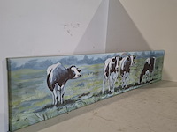 5x koeien afbeelding op canvas - afbeelding 2 van  9