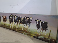5x koeien afbeelding op canvas - afbeelding 4 van  9