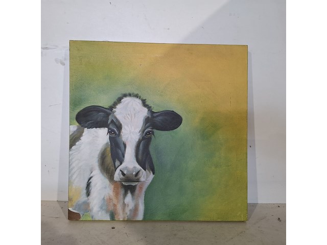 5x koeien afbeelding op canvas - afbeelding 5 van  9