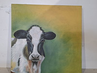 5x koeien afbeelding op canvas - afbeelding 5 van  9