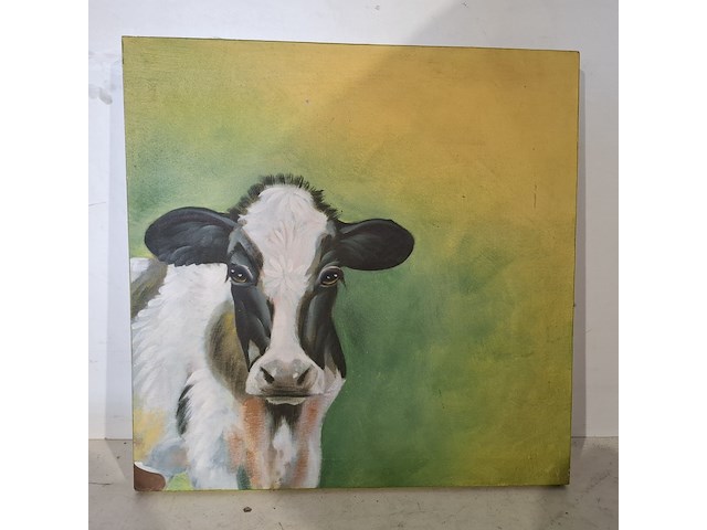 5x koeien afbeelding op canvas - afbeelding 6 van  9
