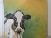 5x koeien afbeelding op canvas - afbeelding 6 van  9