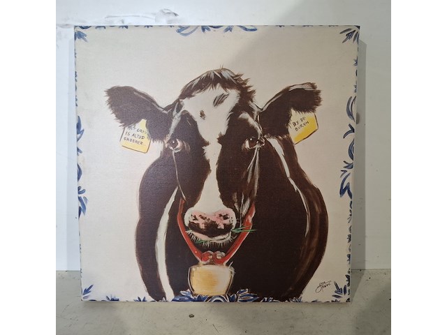 5x koeien afbeelding op canvas - afbeelding 7 van  9