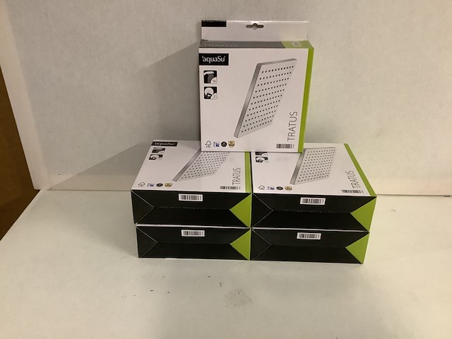 5x kop voor stortdouche vierkant aqua su, tratus, chroom - afbeelding 1 van  2