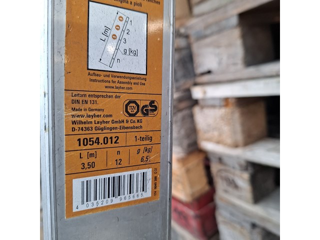 5x ladder, layher , 1054.012., zilver - afbeelding 7 van  8