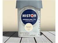 5x lak hoogglans 0.25 liter, histor, perfect finish, roomwit