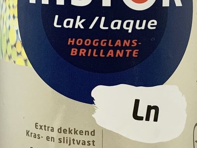 5x lak hoogglans 2,5 liter histor, perfect finish, basis ln - afbeelding 2 van  2