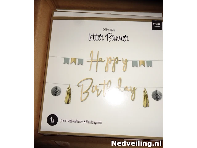 5x letter banner happy birthday - afbeelding 1 van  5