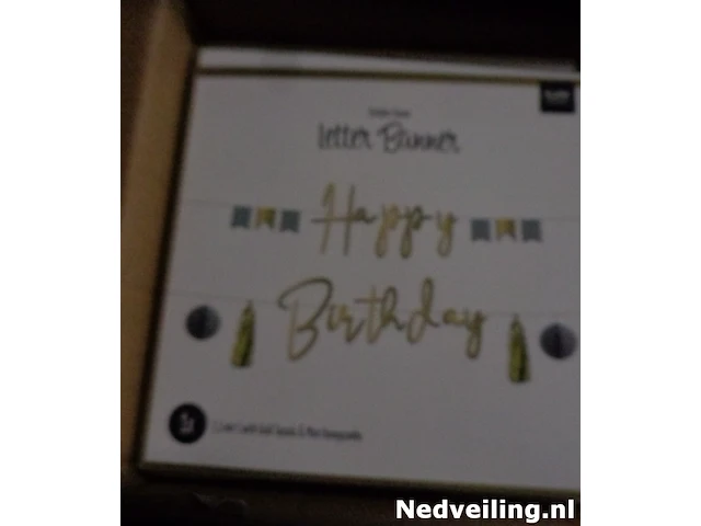 5x letter banner happy birthday - afbeelding 5 van  5