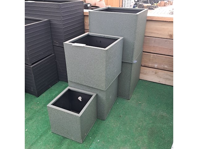 5x metalen bloembak, ts collection - afbeelding 1 van  9