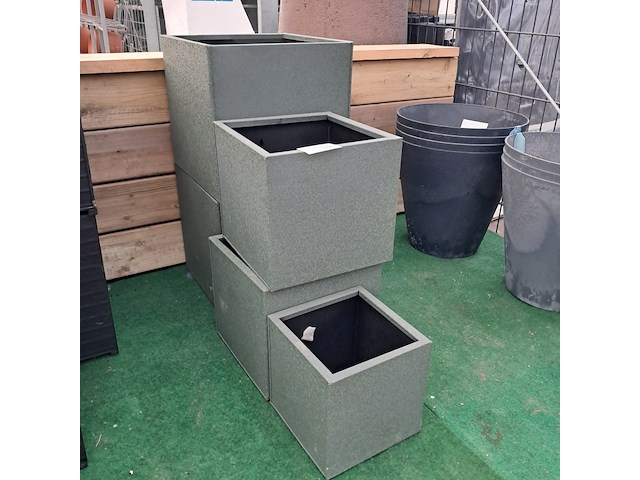 5x metalen bloembak, ts collection - afbeelding 2 van  9