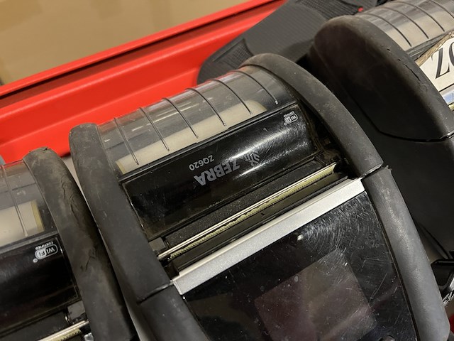 5x mobiele labelprinter, 7x accu, 1x acculader zebra, w.o. zq620 plus - afbeelding 3 van  6
