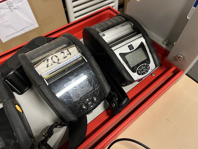 5x mobiele labelprinter, 7x accu, 1x acculader zebra, w.o. zq620 plus - afbeelding 4 van  6