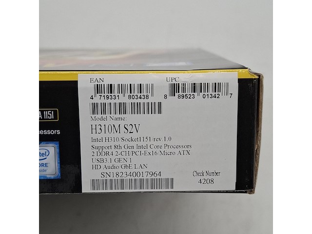 5x moederbord, gigabyte, h310m-s2v intel lga 1151 ddr4 - afbeelding 7 van  11