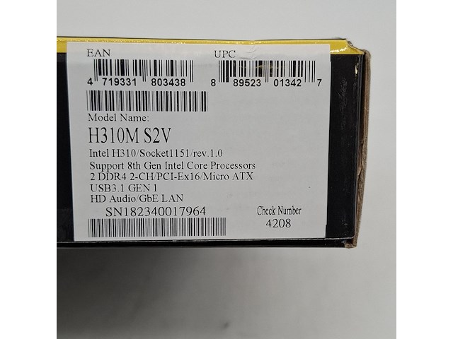 5x moederbord, gigabyte, h310m-s2v intel lga 1151 ddr4 - afbeelding 5 van  9