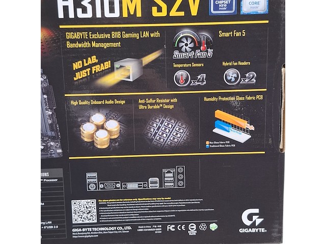 5x moederbord, gigabyte, h310m-s2v intel lga 1151 ddr4 - afbeelding 7 van  9