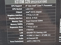 5x moederbord, gigabyte, h310m-s2v intel lga 1151 ddr4 - afbeelding 7 van  10