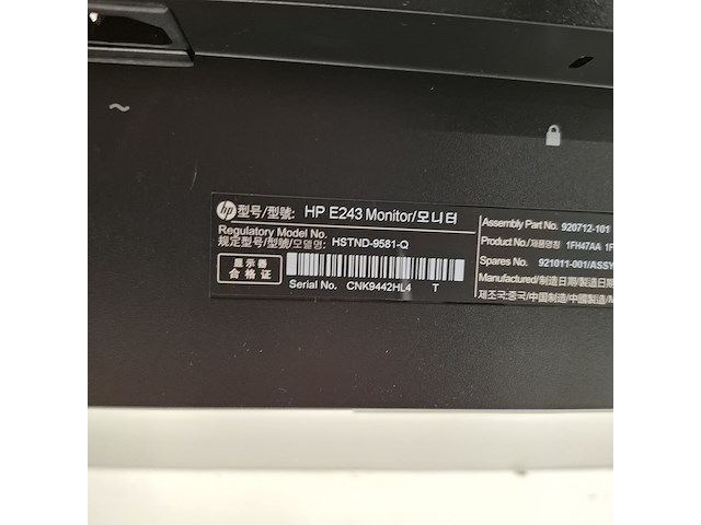 5x monitor hp, e243, 2019 - afbeelding 4 van  22