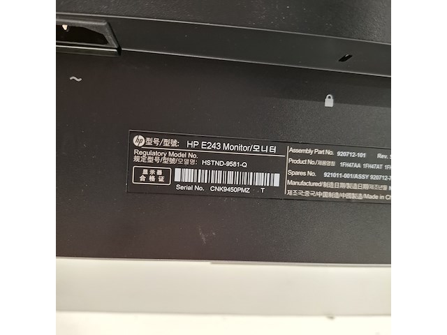 5x monitor hp, e243, 2019 - afbeelding 8 van  22